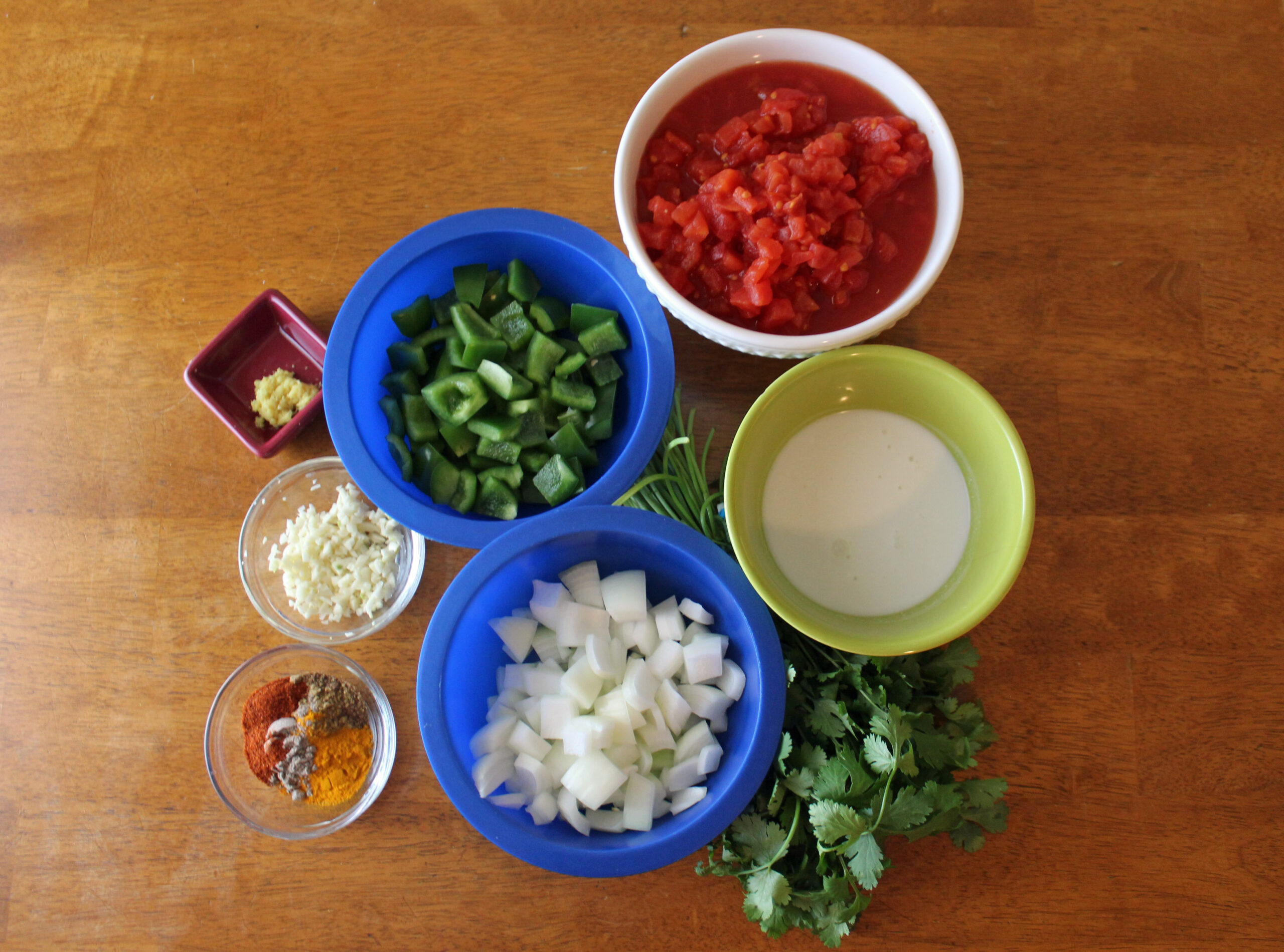 Ingredients for Bridget Jones's Turkey Curry